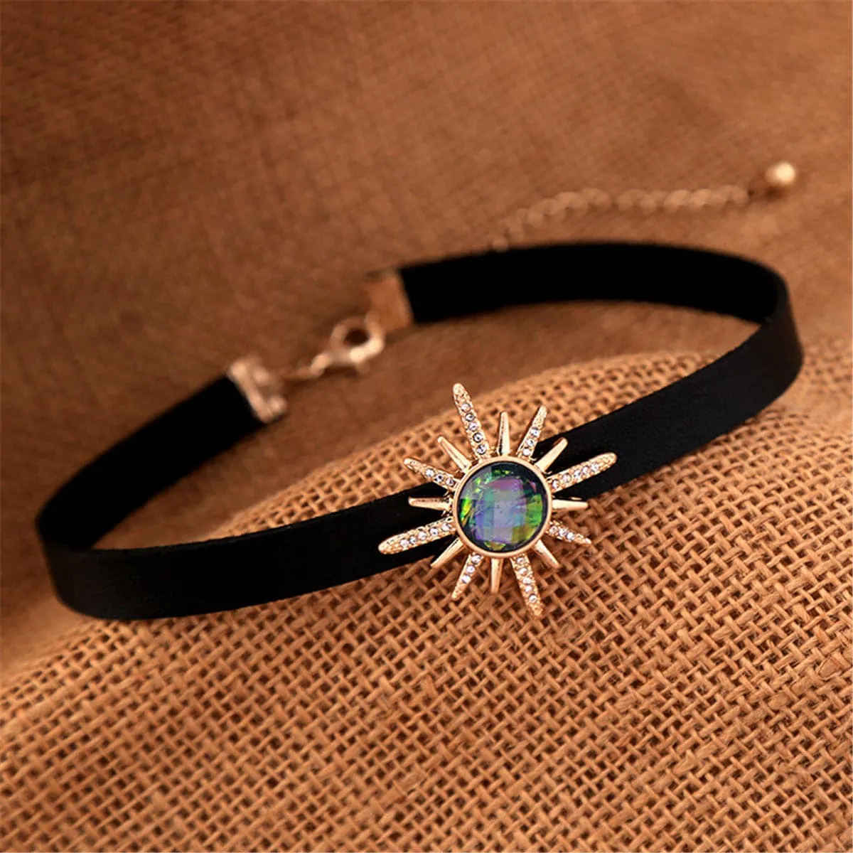 Crystal & Cubic Zirconia Sun Choker