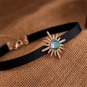 Crystal & Cubic Zirconia Sun Choker