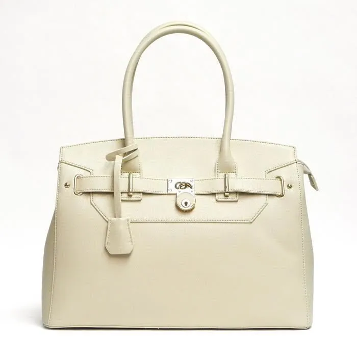 Designer Inspired LOEM brand pad lock key pink zipper pockets shoulder Bag handb
