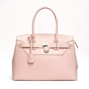 Designer Inspired LOEM brand pad lock key pink zipper pockets shoulder Bag handb