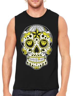 Dia De Los Muertos Sugar Skull Men's Sleeveless T-Shirt