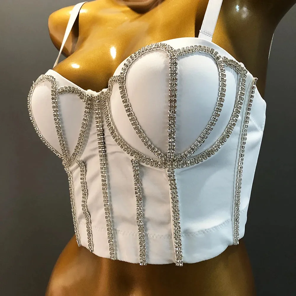Diamante Embellished Corset Bustier