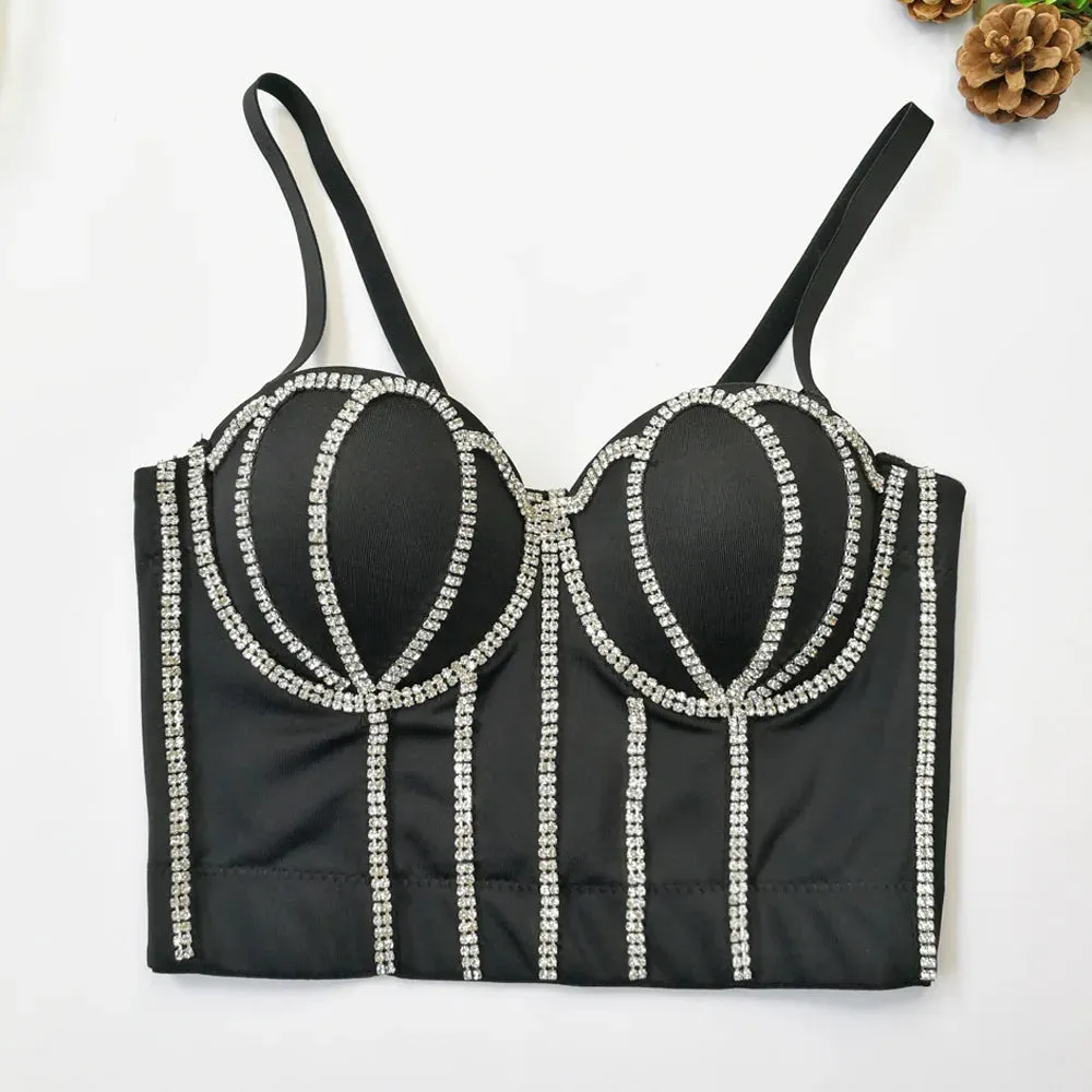 Diamante Embellished Corset Bustier
