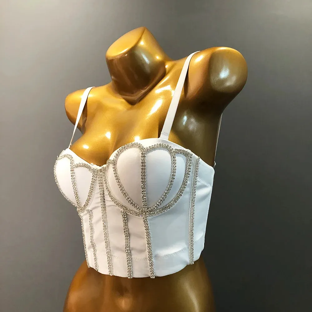 Diamante Embellished Corset Bustier