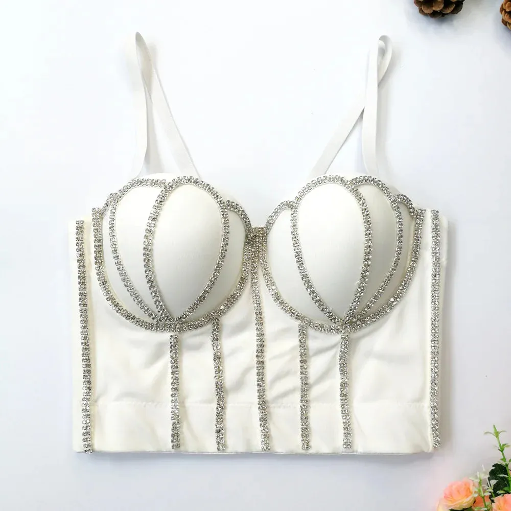 Diamante Embellished Corset Bustier