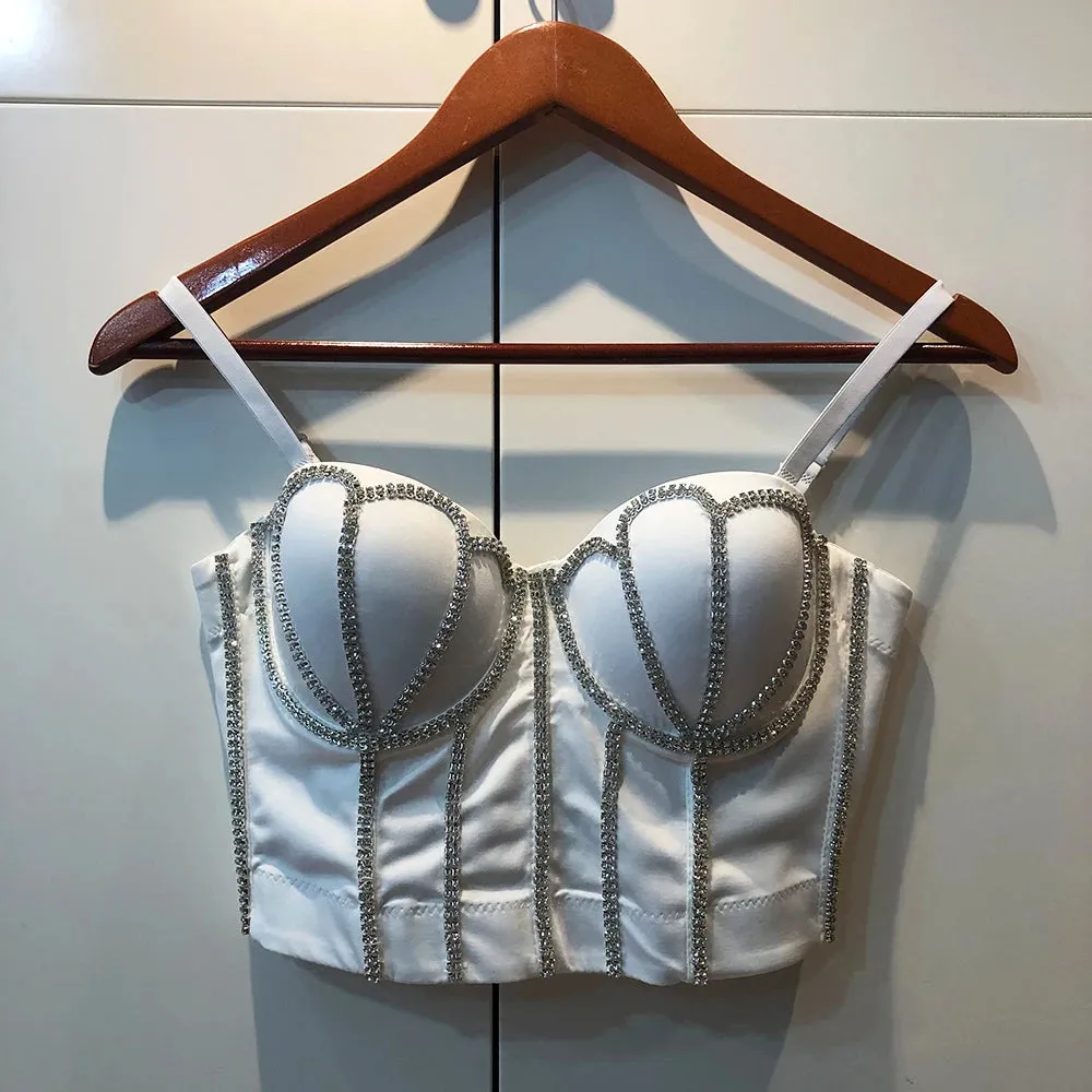 Diamante Embellished Corset Bustier