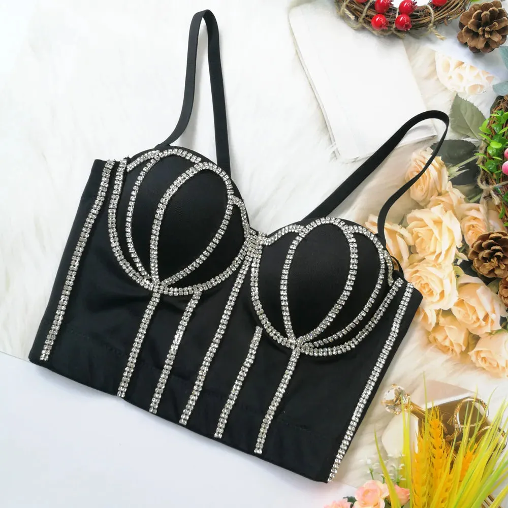 Diamante Embellished Corset Bustier