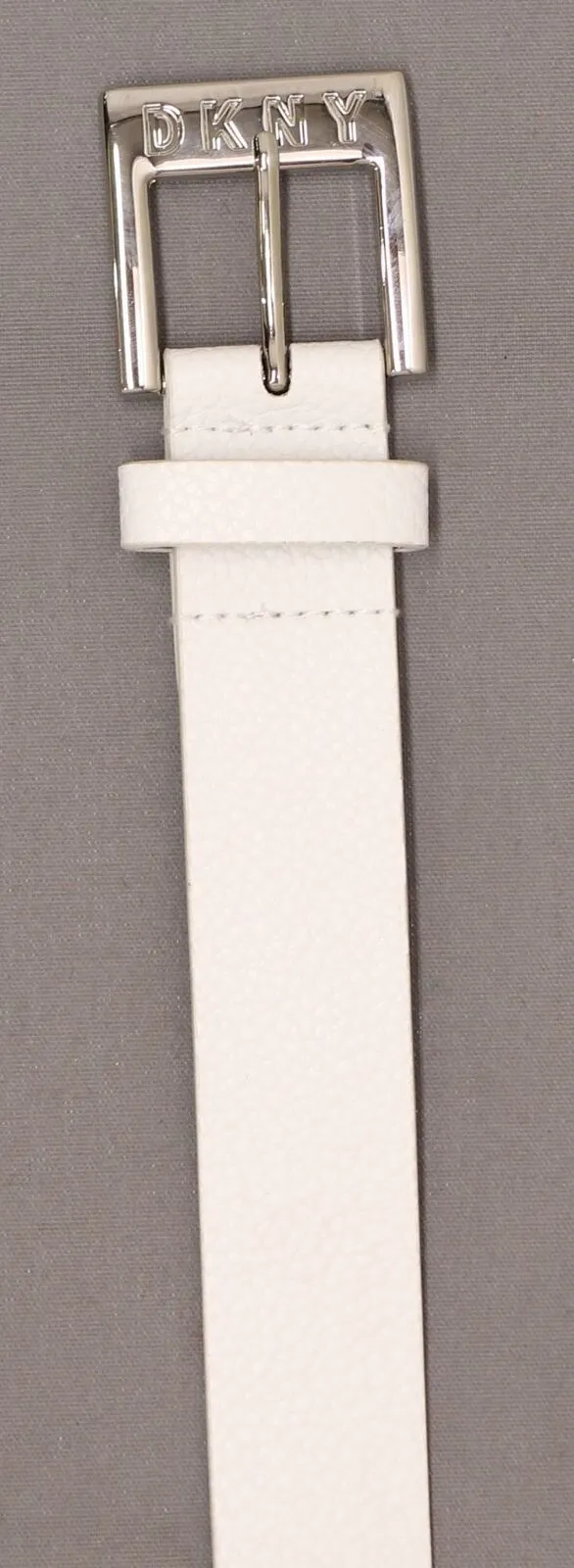 DKNY Women's Pebbled Faux Leather Grommet Belt