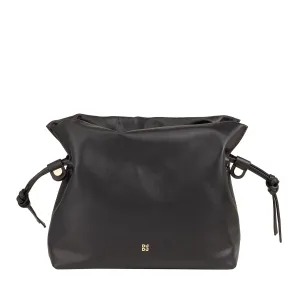 DUDU Women's Leather Bag with Coulisse closure - Elegant, compact and practical shoulder bag for any occasion with adjustable belt
