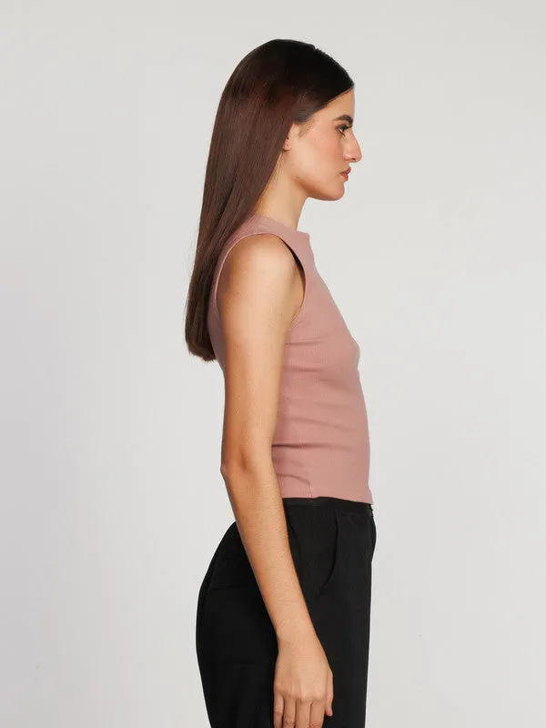 Dull Pink Solid Top