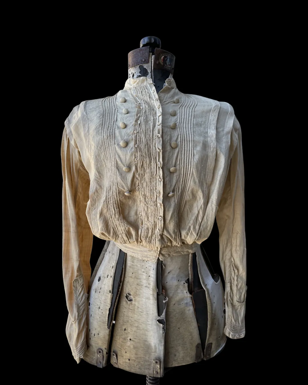 Edwardian Ecru Silk/Linen Bodice