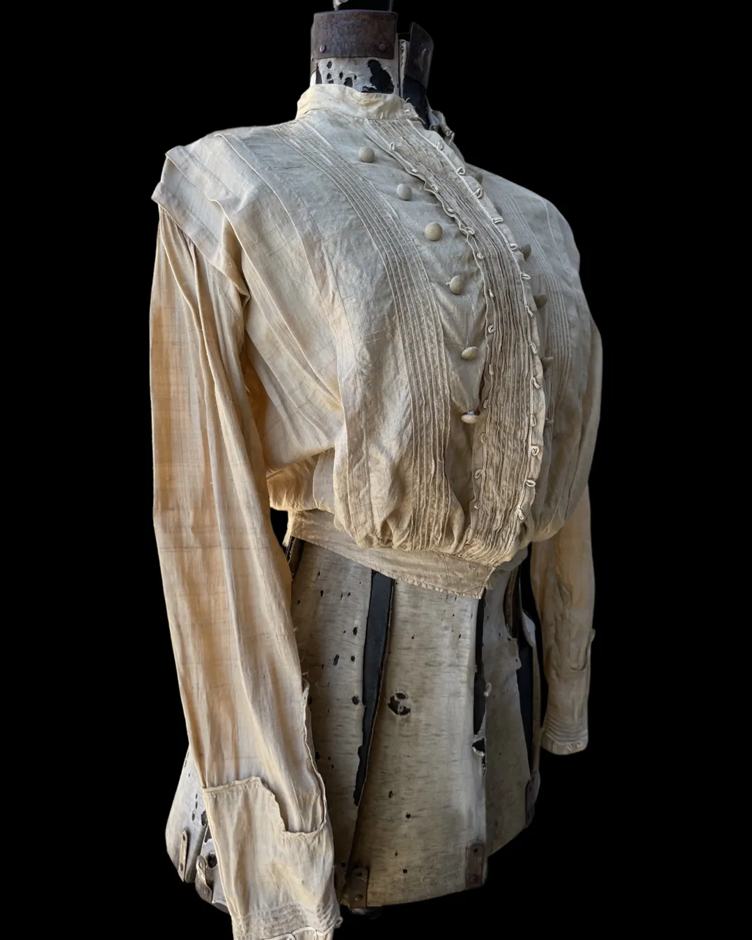 Edwardian Ecru Silk/Linen Bodice