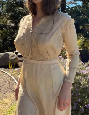 Edwardian Ecru Silk/Linen Bodice
