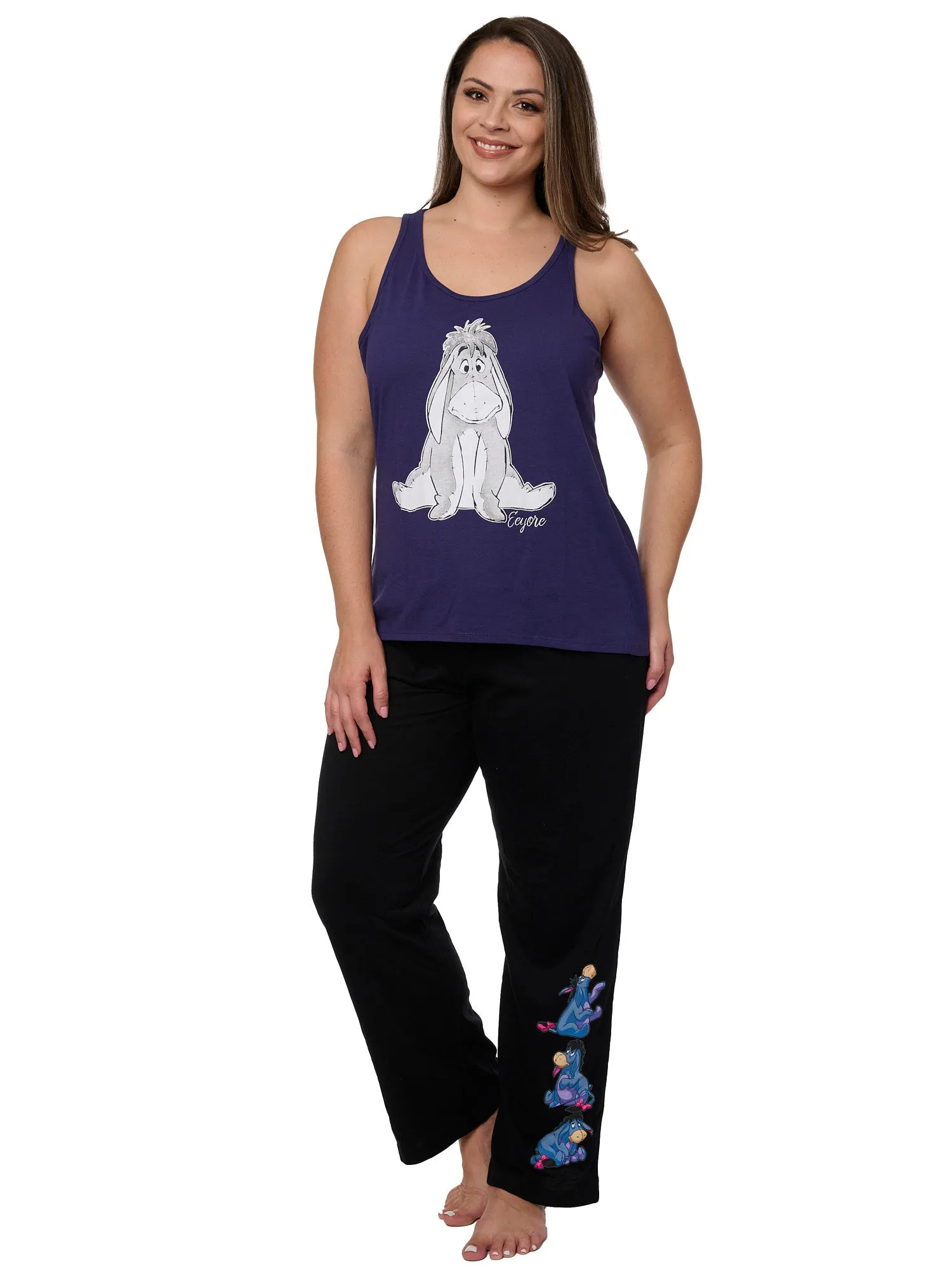 Eeyore Tank Top Shirt w/ Disney Lounge Pajama Pants Women's Plus Size Set