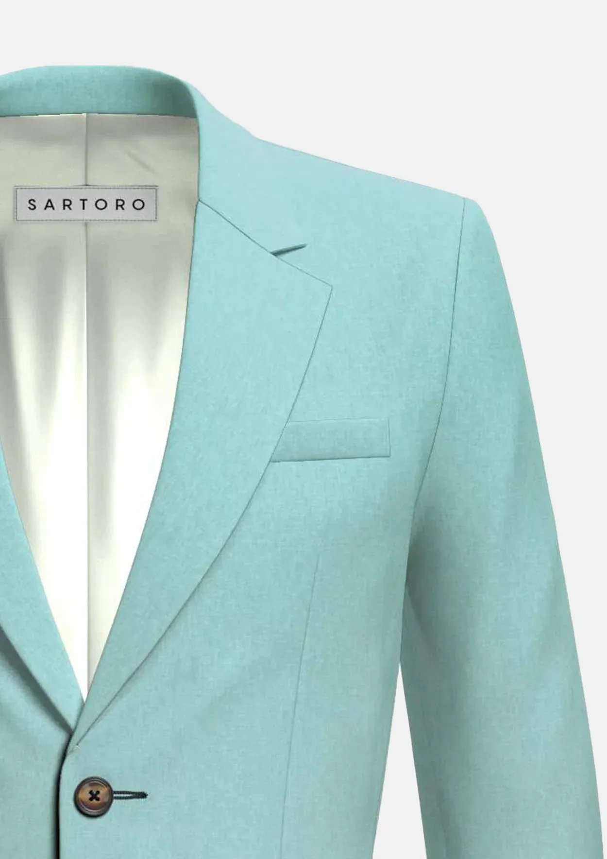 Ellis Light Teal Linen Blend Jacket