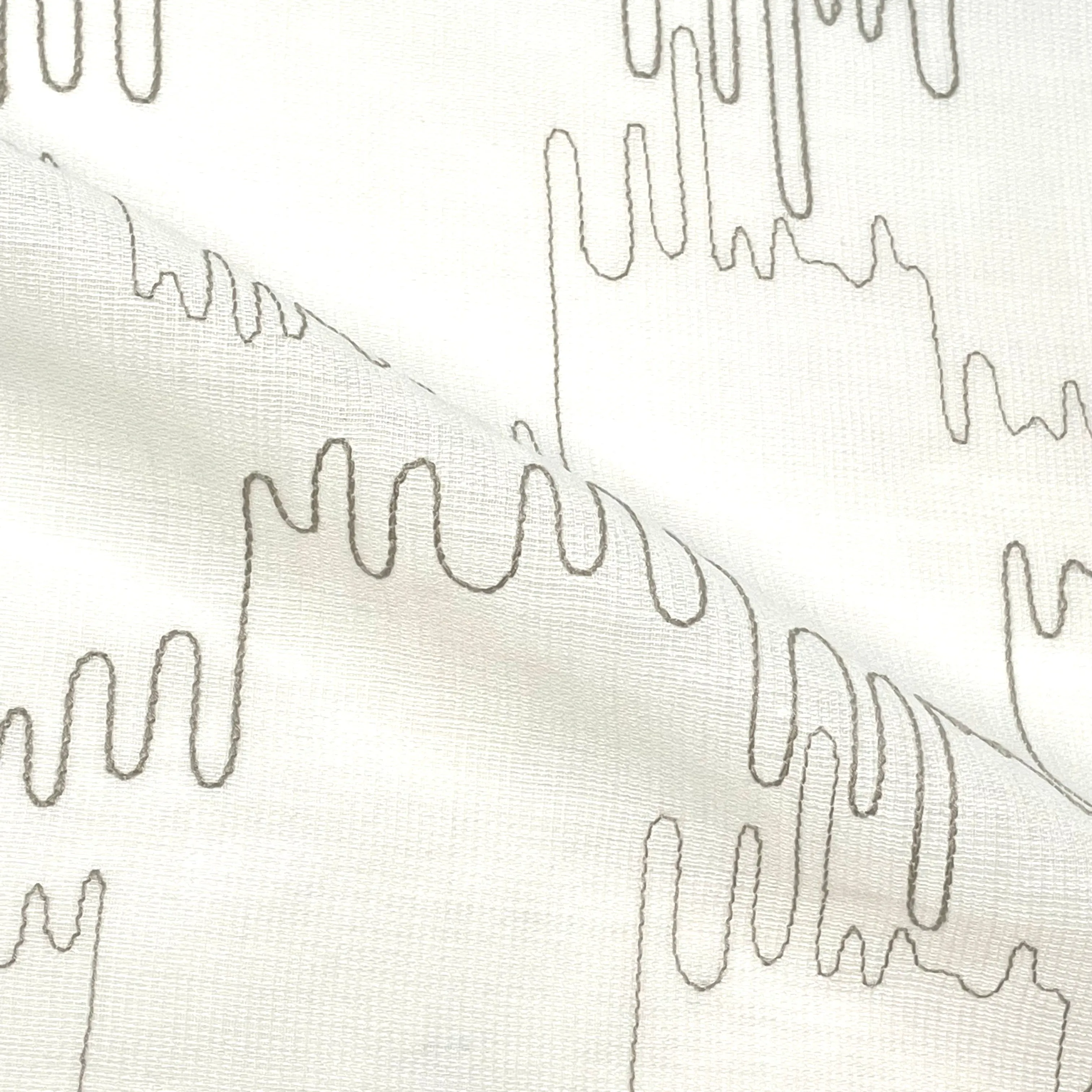 Embroidery Abstract Blend Linen Fabric By The Yard/CL1062