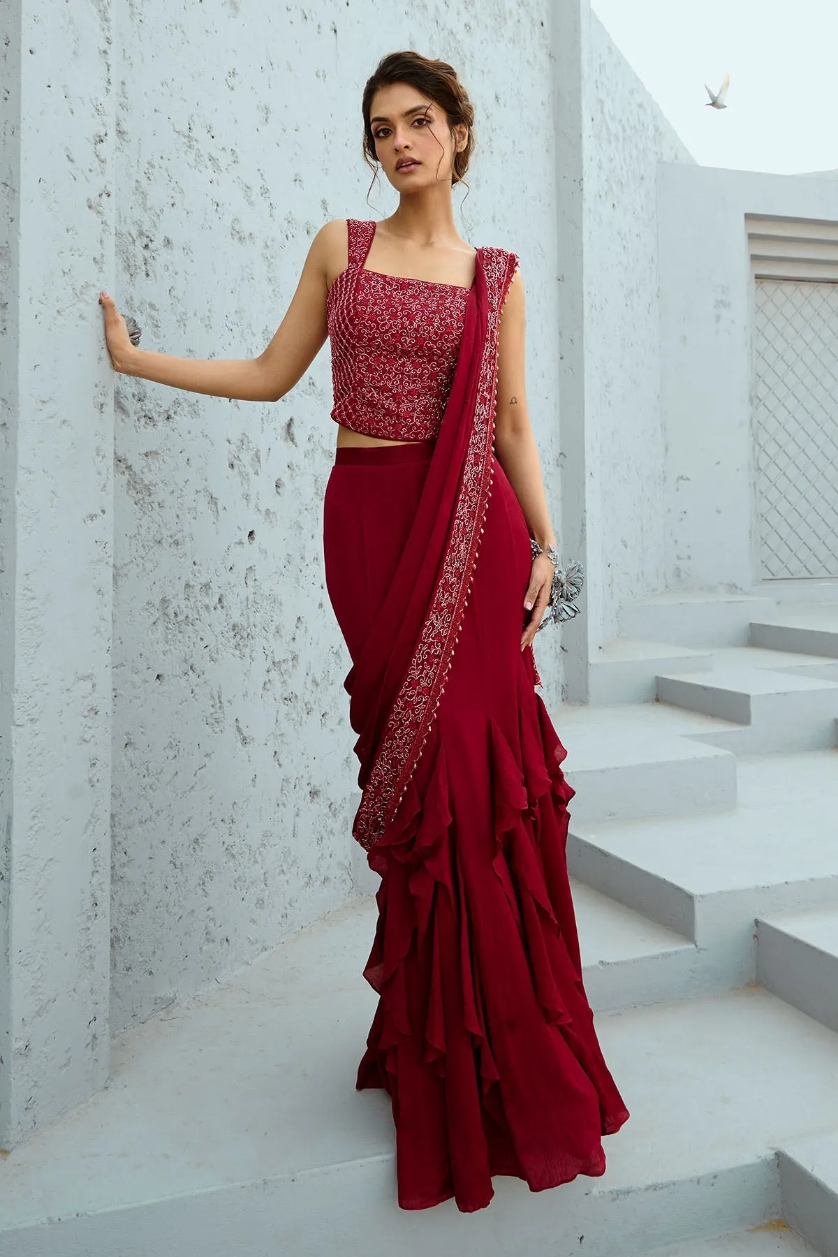 Estelle Corset Pre Drape Saree