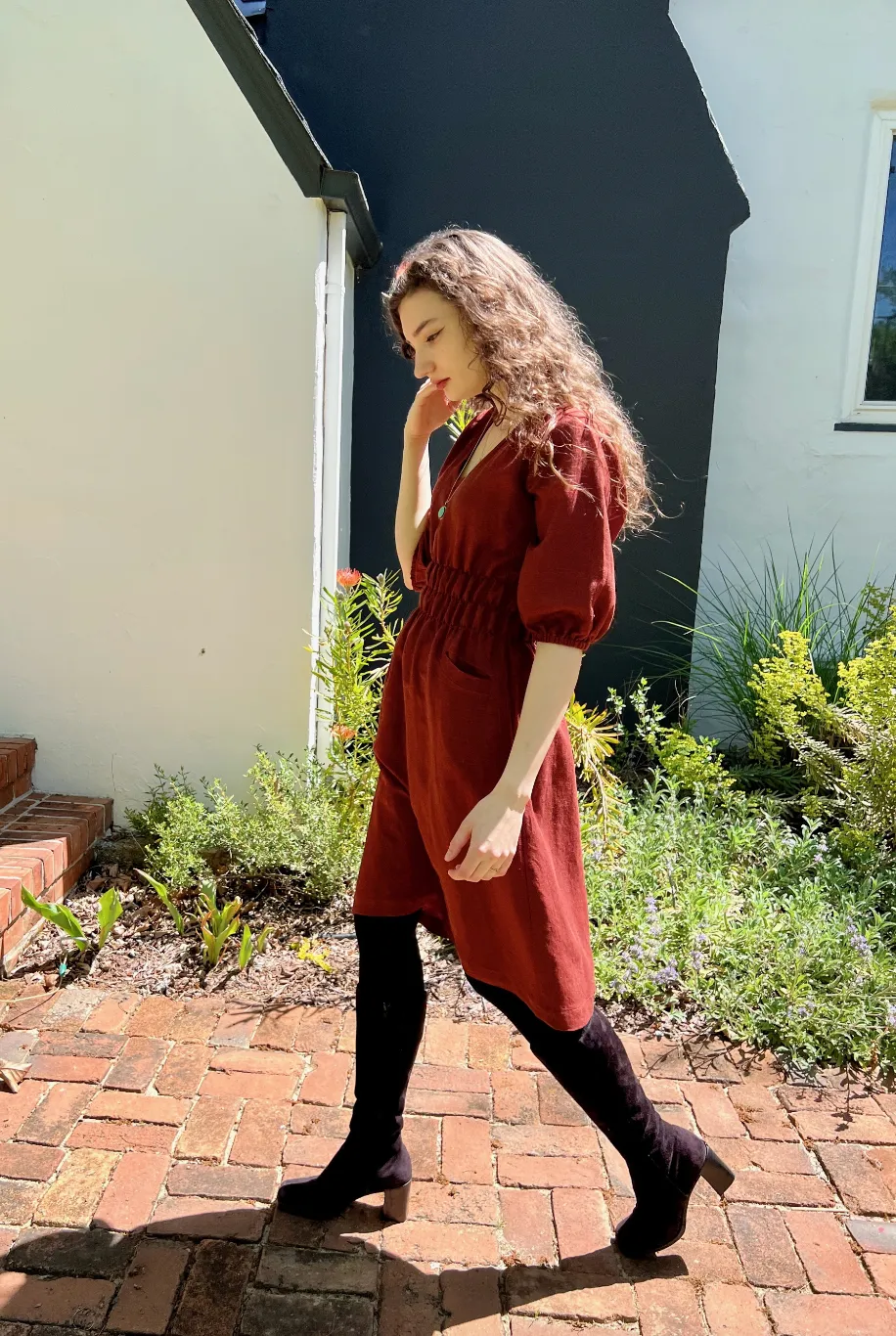 Fiji Dress - Redwood Linen