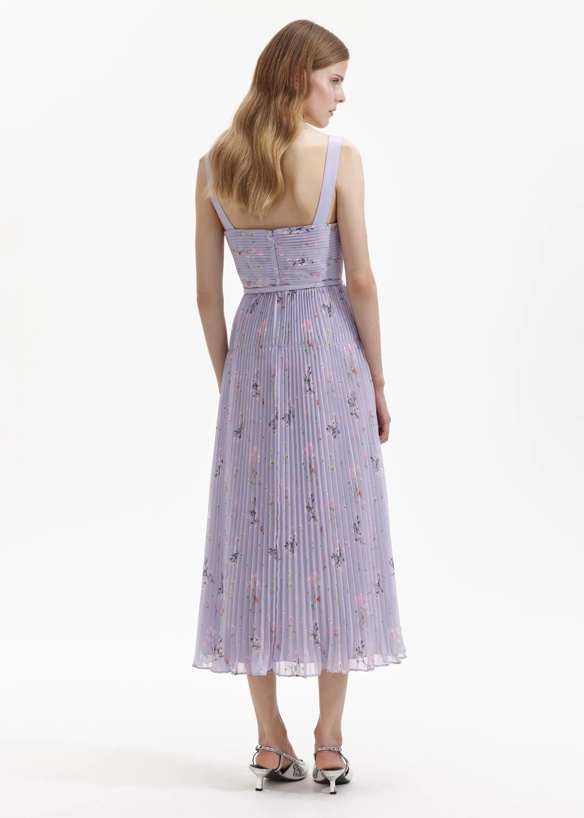 Floral Chiffon Dress (Lilac)