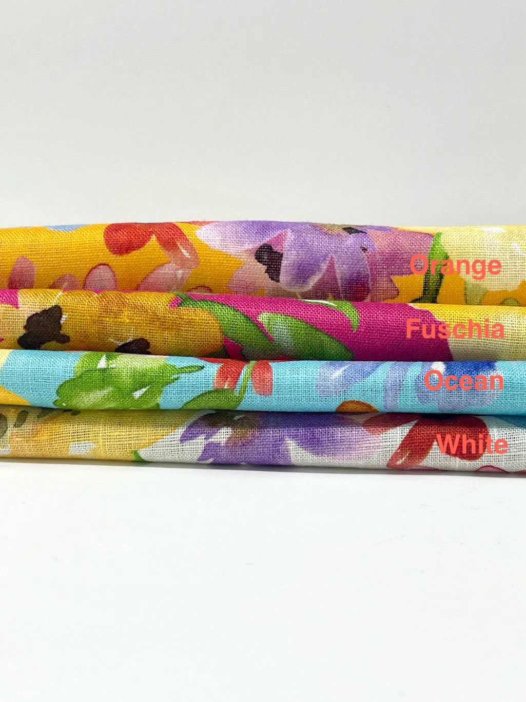 Floral Handkerchief Light Weight 100% Linen Fabric By The Yard/CL1103
