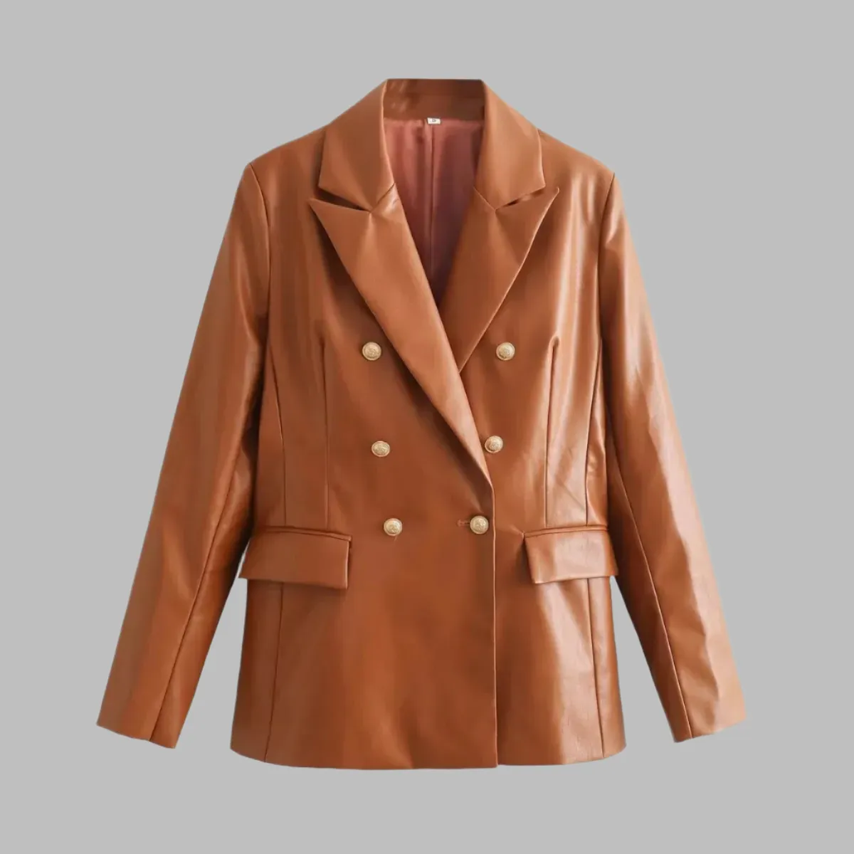 Gianna – Elegant Leather Coat for Women