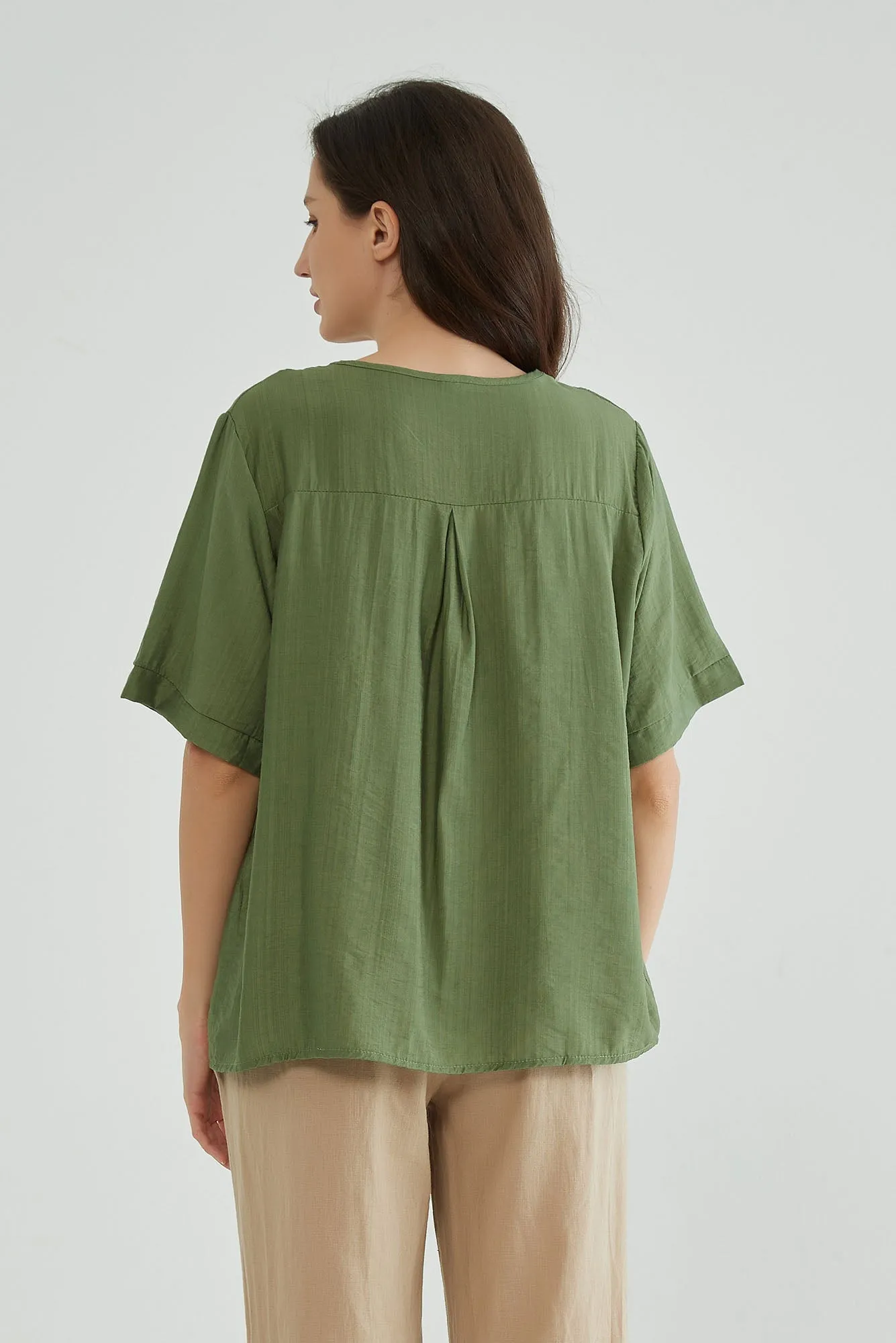 Glade Green Floral Embroidered Top