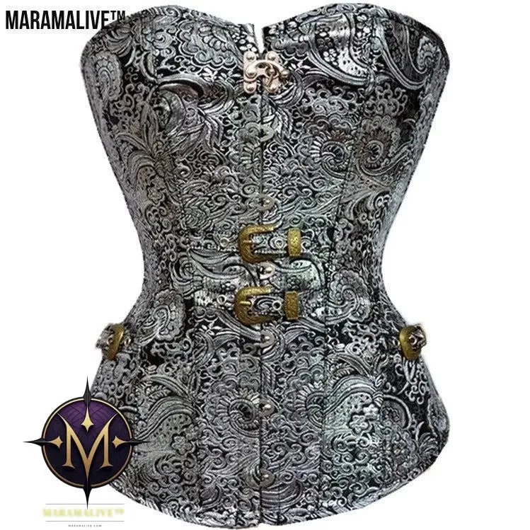 Gothic Steampunk Court Corset - Victorian Industrial style Bustier