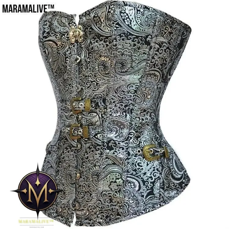 Gothic Steampunk Court Corset - Victorian Industrial style Bustier
