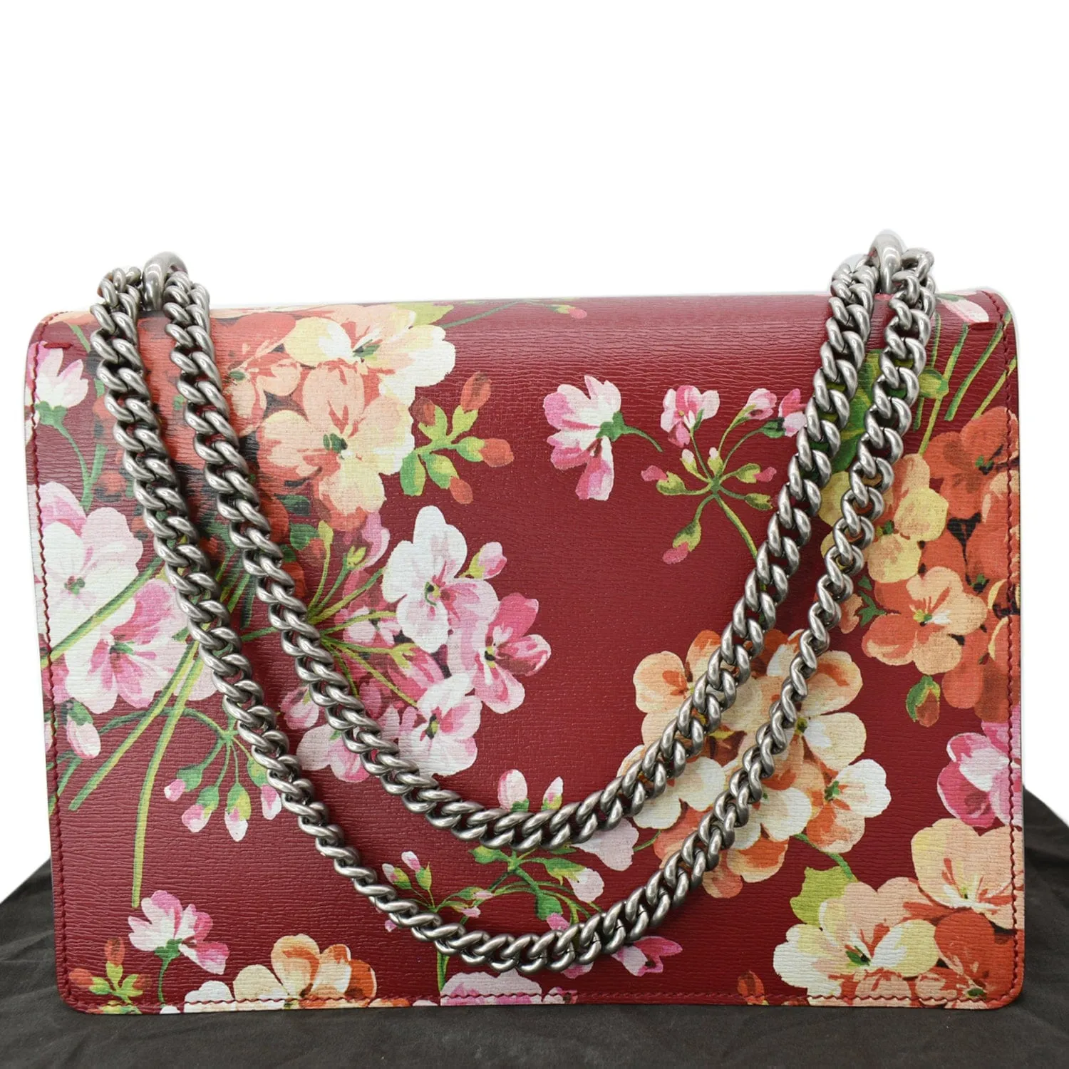 GUCCI Dionysus Floral Blooms Leather Shoulder Bag Red 400235