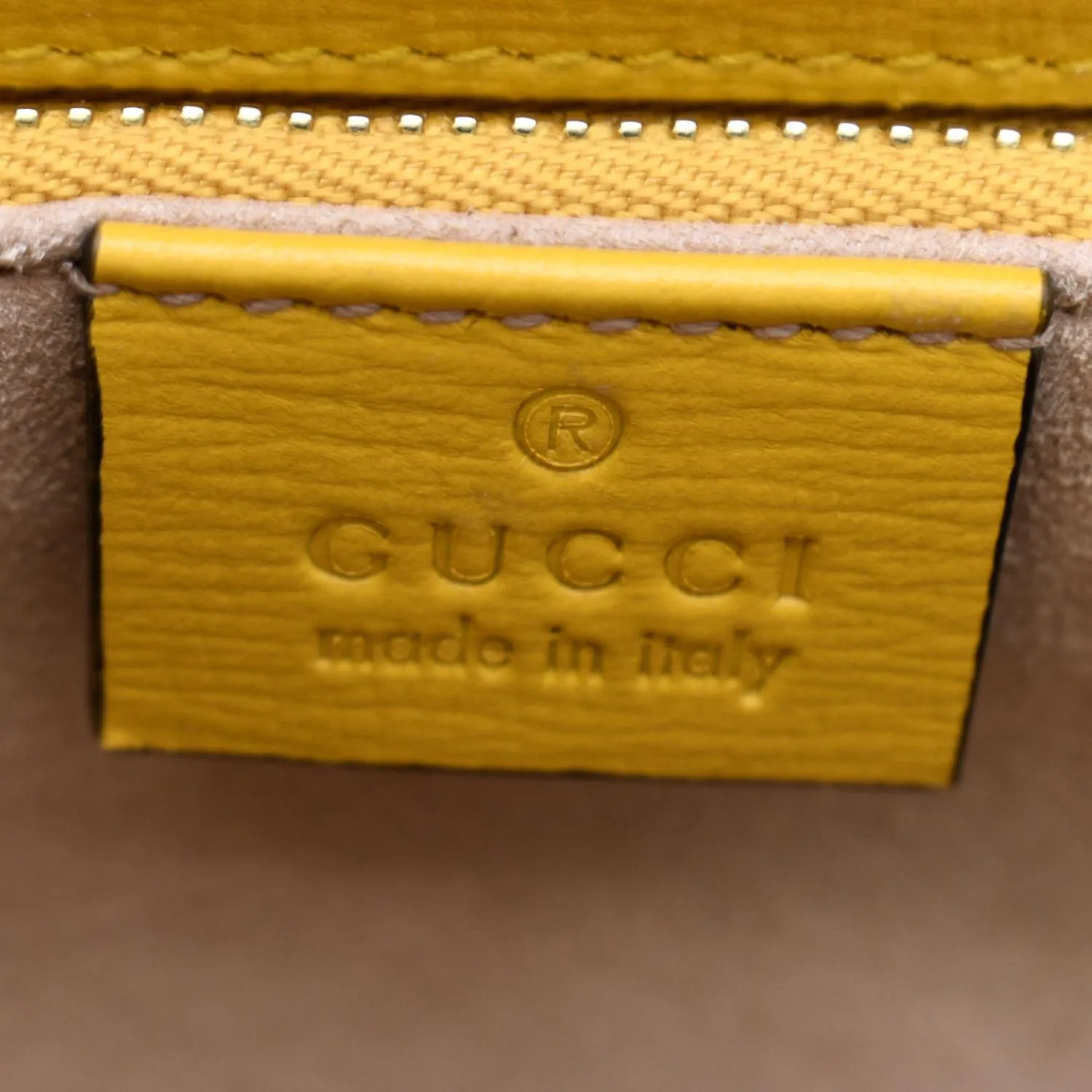 GUCCI Horsebit 1955 Leather Shoulder Bag Yellow 602204