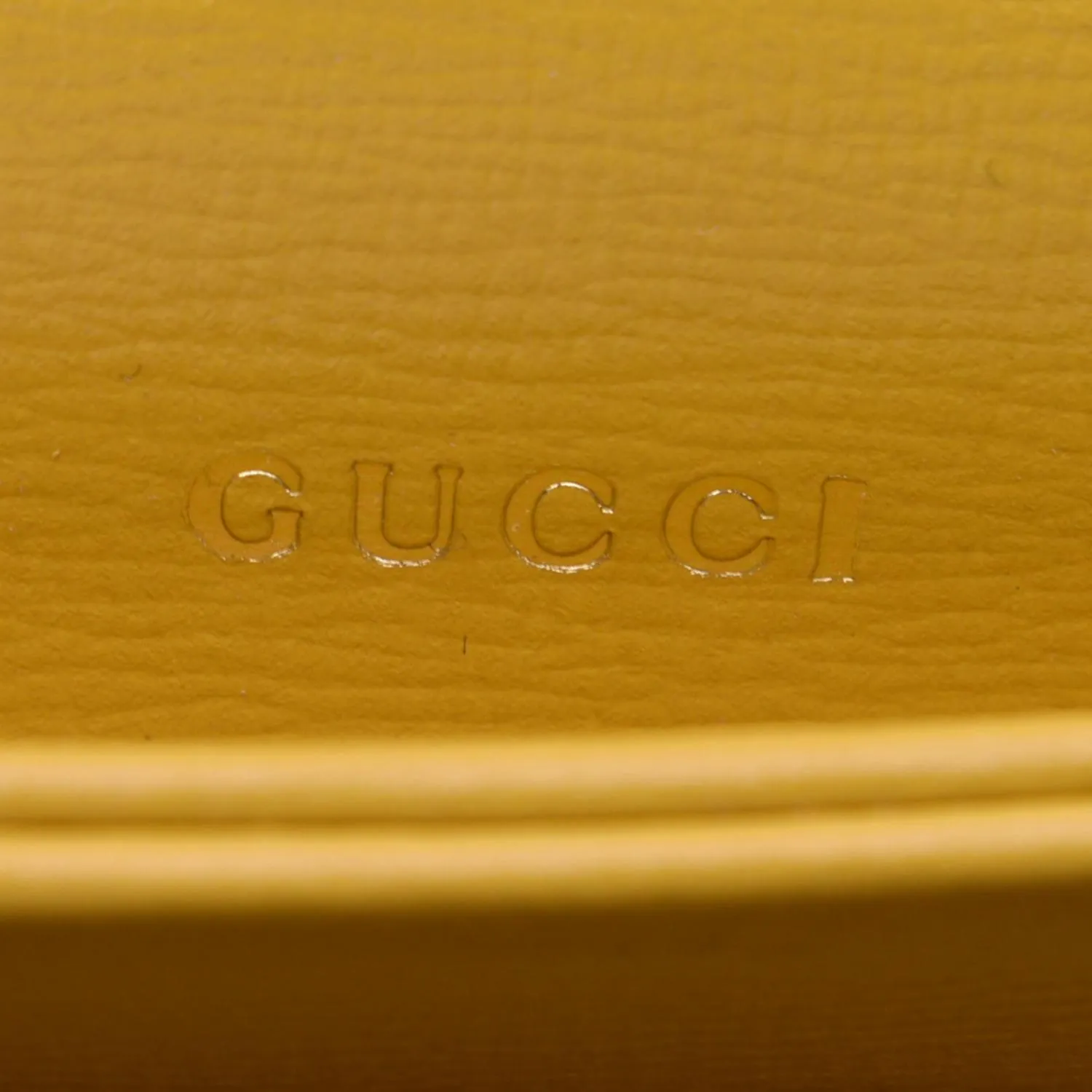 GUCCI Horsebit 1955 Leather Shoulder Bag Yellow 602204