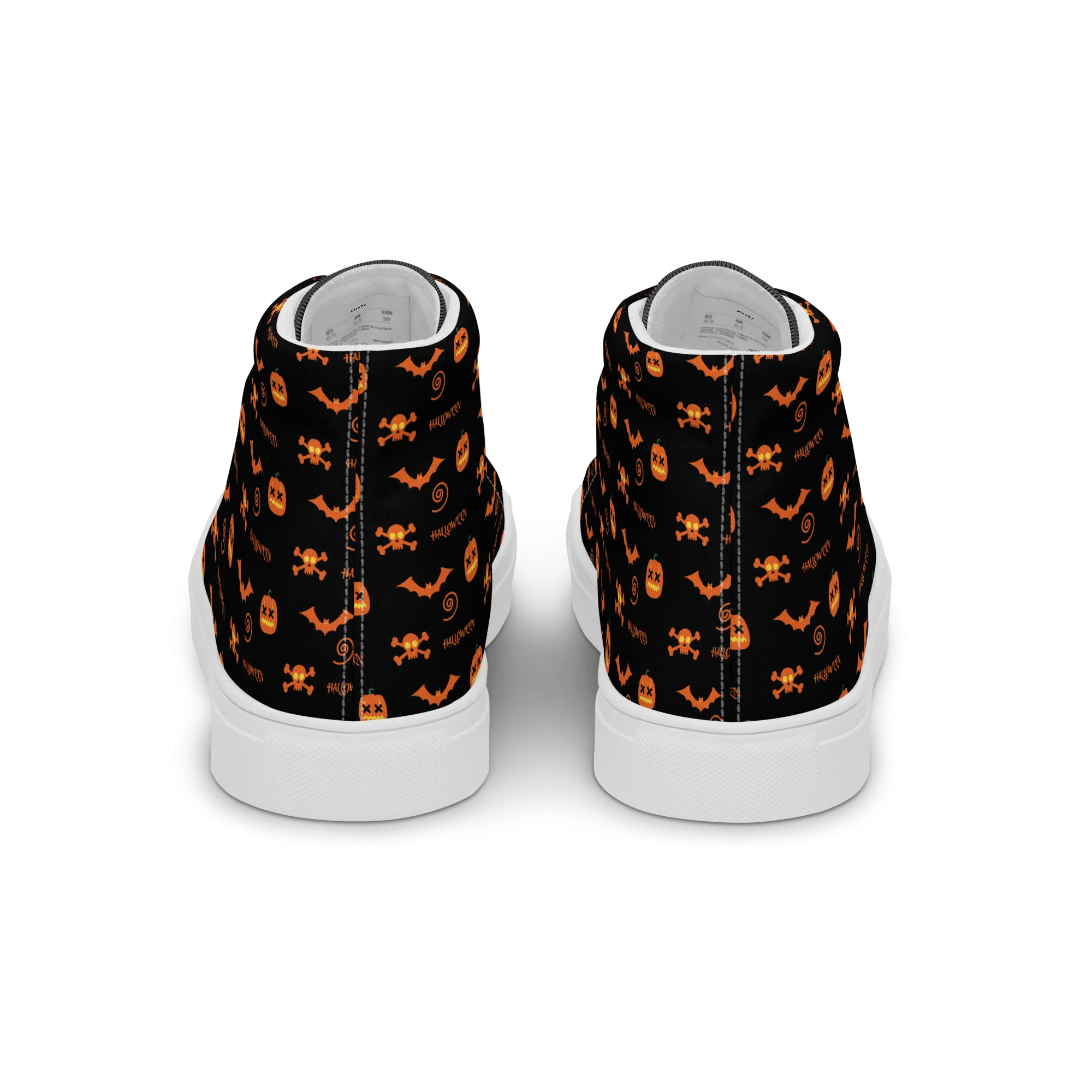 Halloween Women’s high top canvas shoes, Halloween All Over Print Women’s high top canvas shoes ,Women's shoes/Halloween Pattern