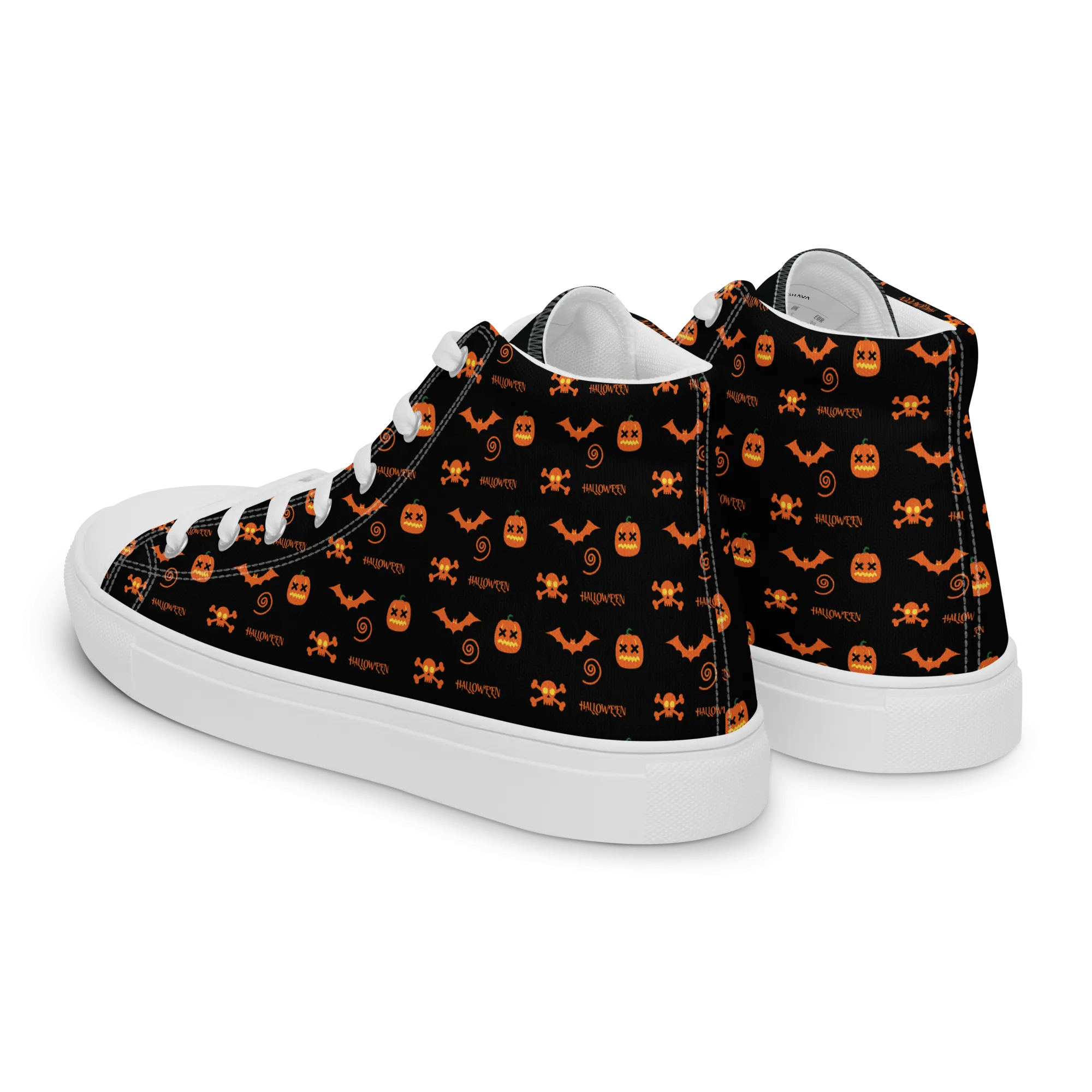 Halloween Women’s high top canvas shoes, Halloween All Over Print Women’s high top canvas shoes ,Women's shoes/Halloween Pattern
