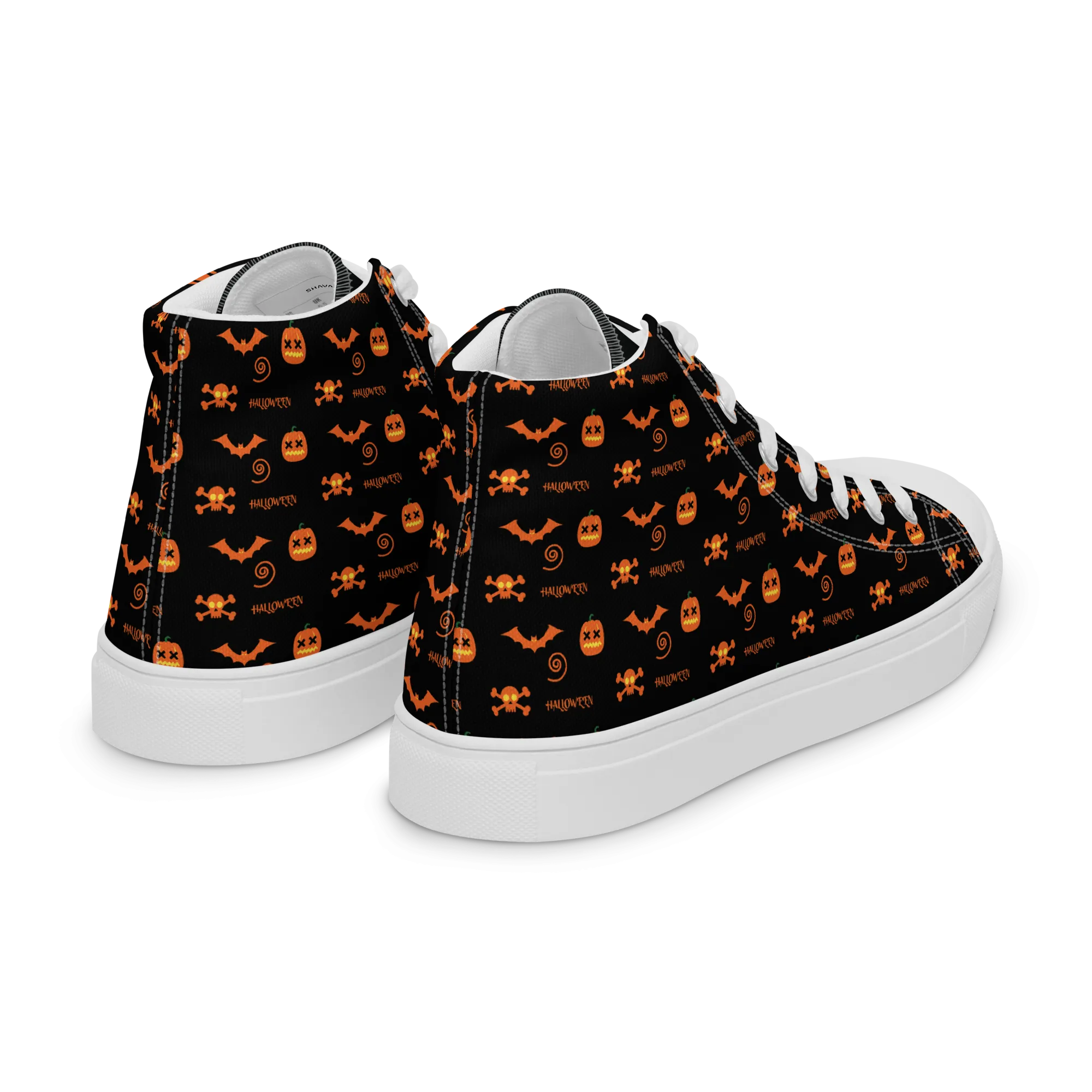 Halloween Women’s high top canvas shoes, Halloween All Over Print Women’s high top canvas shoes ,Women's shoes/Halloween Pattern