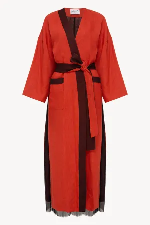Halos Robe in Burnt Orange