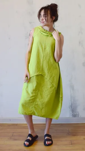 Hooded Lime Dress