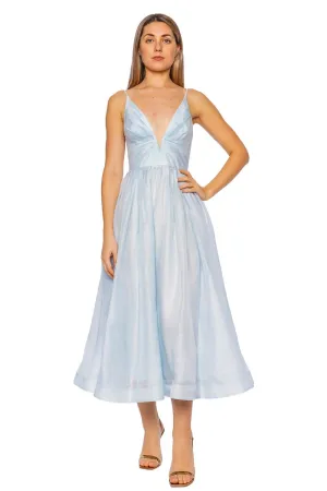 Illuminate Mint V Neck Midi Dress
