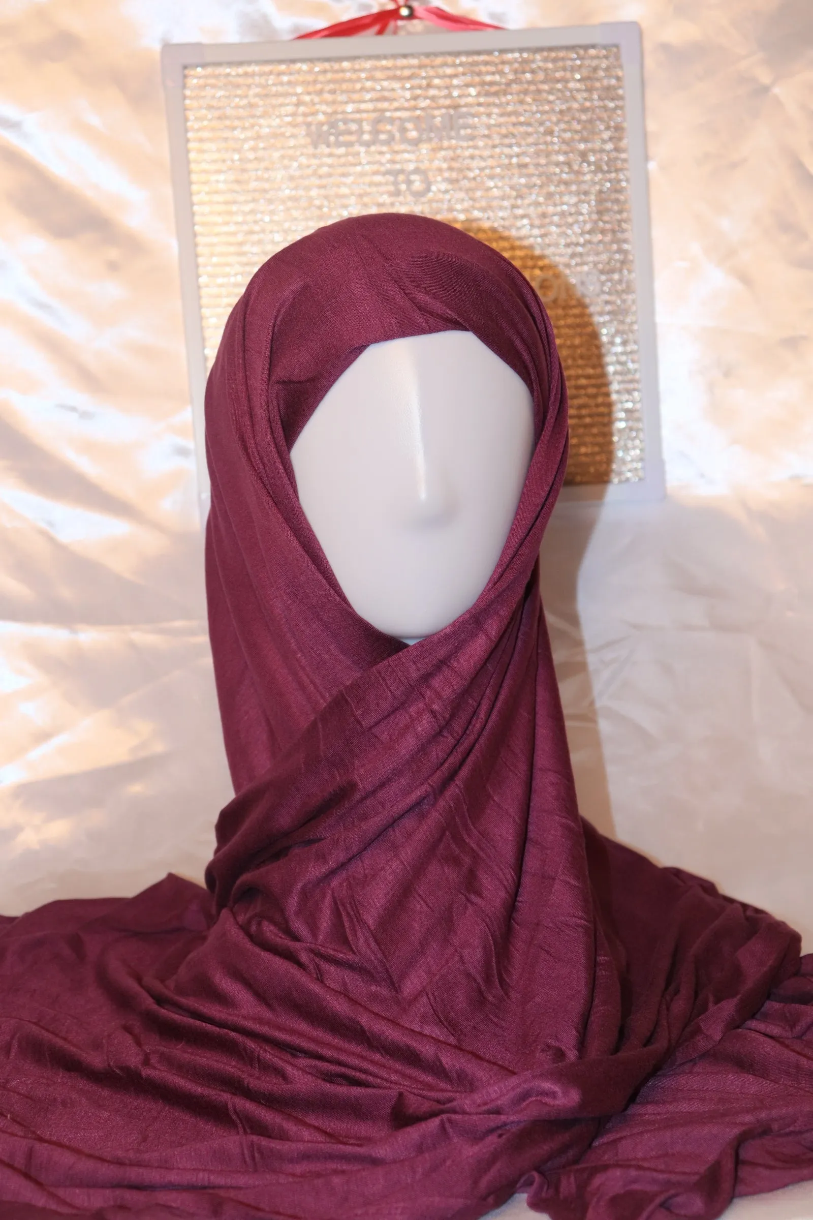 Instant Jersey Hijab - Plum