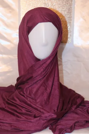 Instant Jersey Hijab - Plum