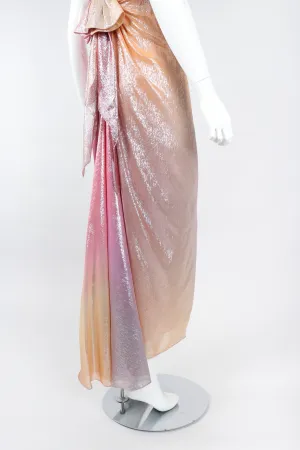 Iridescent Lamé Strapless Gown