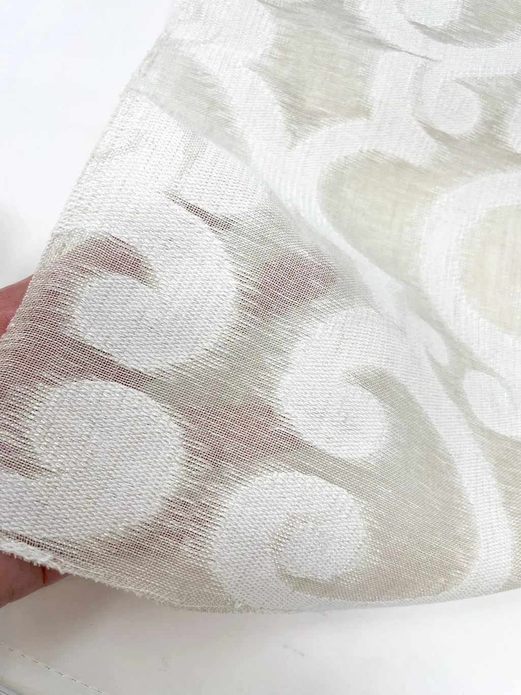 Irregular Geometric Blend Linen Sheer Fabric By The Yard/CL1130