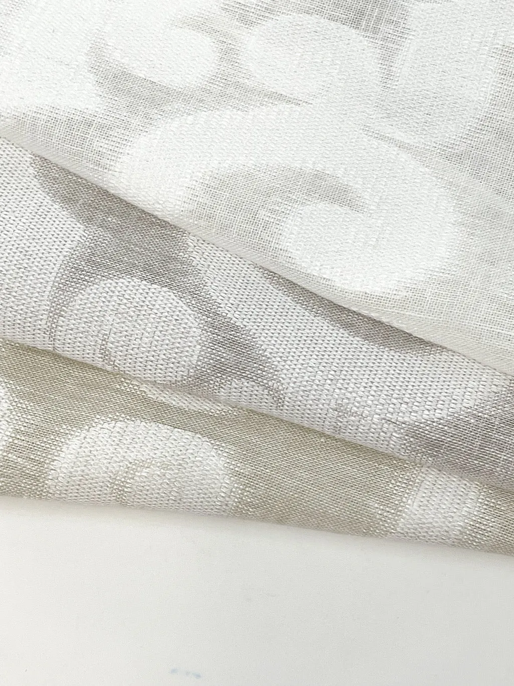 Irregular Geometric Blend Linen Sheer Fabric By The Yard/CL1130