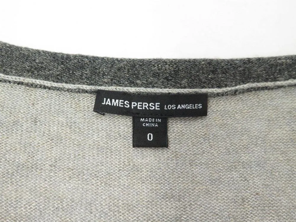 James Perse Women's Sweater: Gray Linen Blend Size 0, Pre-owned