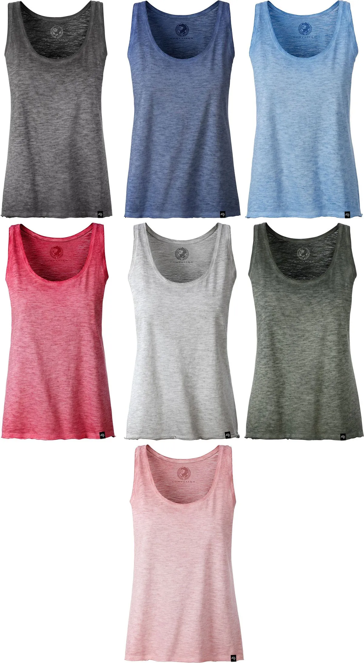JAN 8017 ― Damen Bio-Baumwolle Flammgarn Tank Top - Graphite Grau