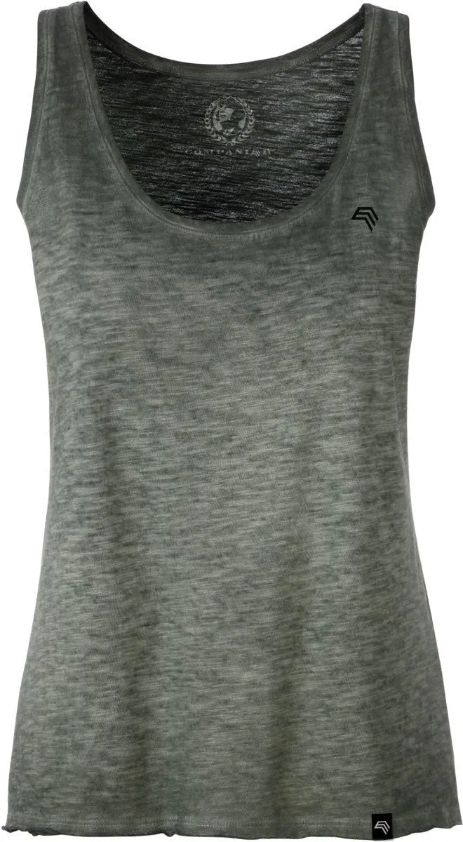 JAN 8017 ― Damen Bio-Baumwolle Flammgarn Tank Top - Olive Grün