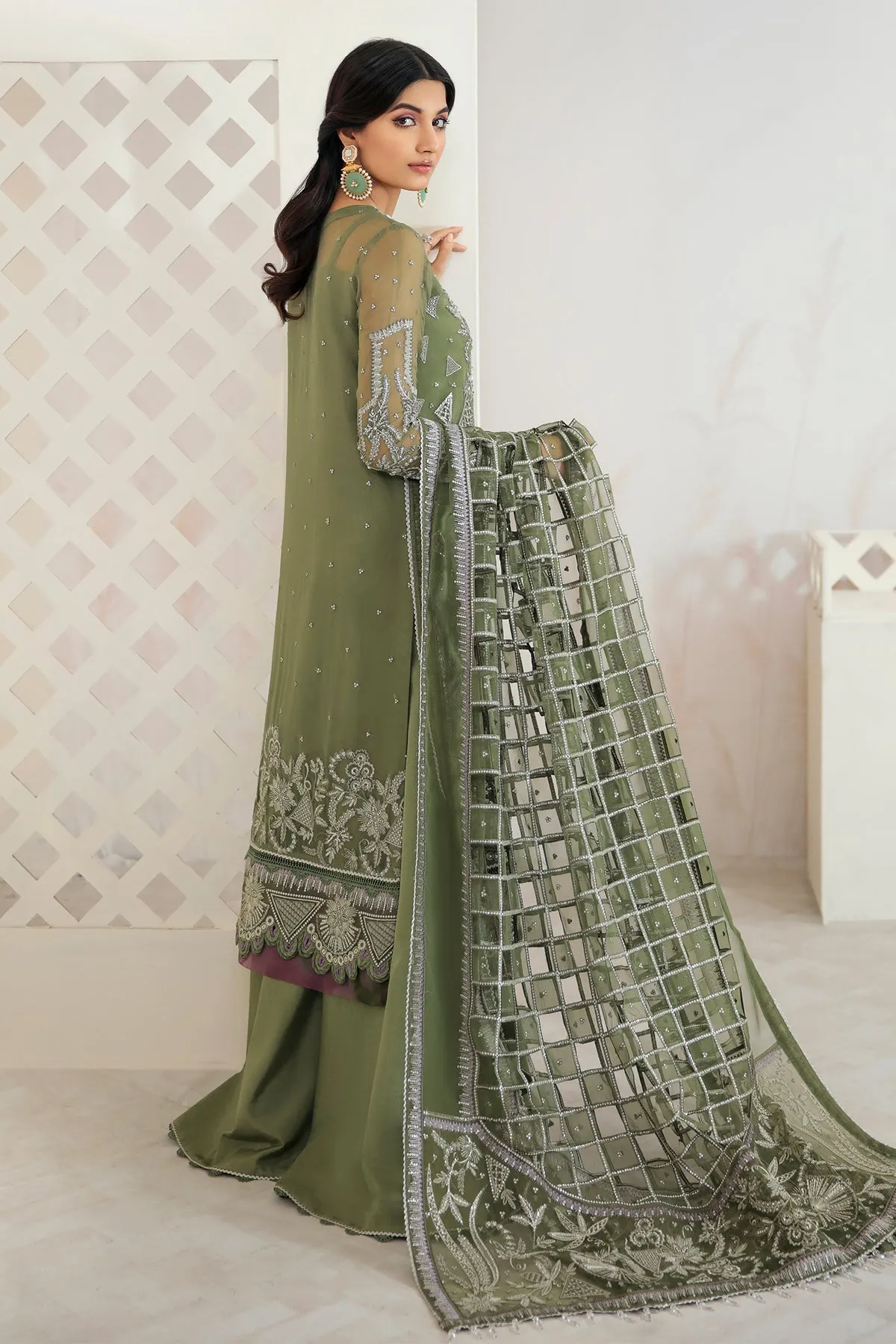 Jazmin Embroidered Chiffon 2022 | FUSION OF DELUXE | GARDEN GREEN