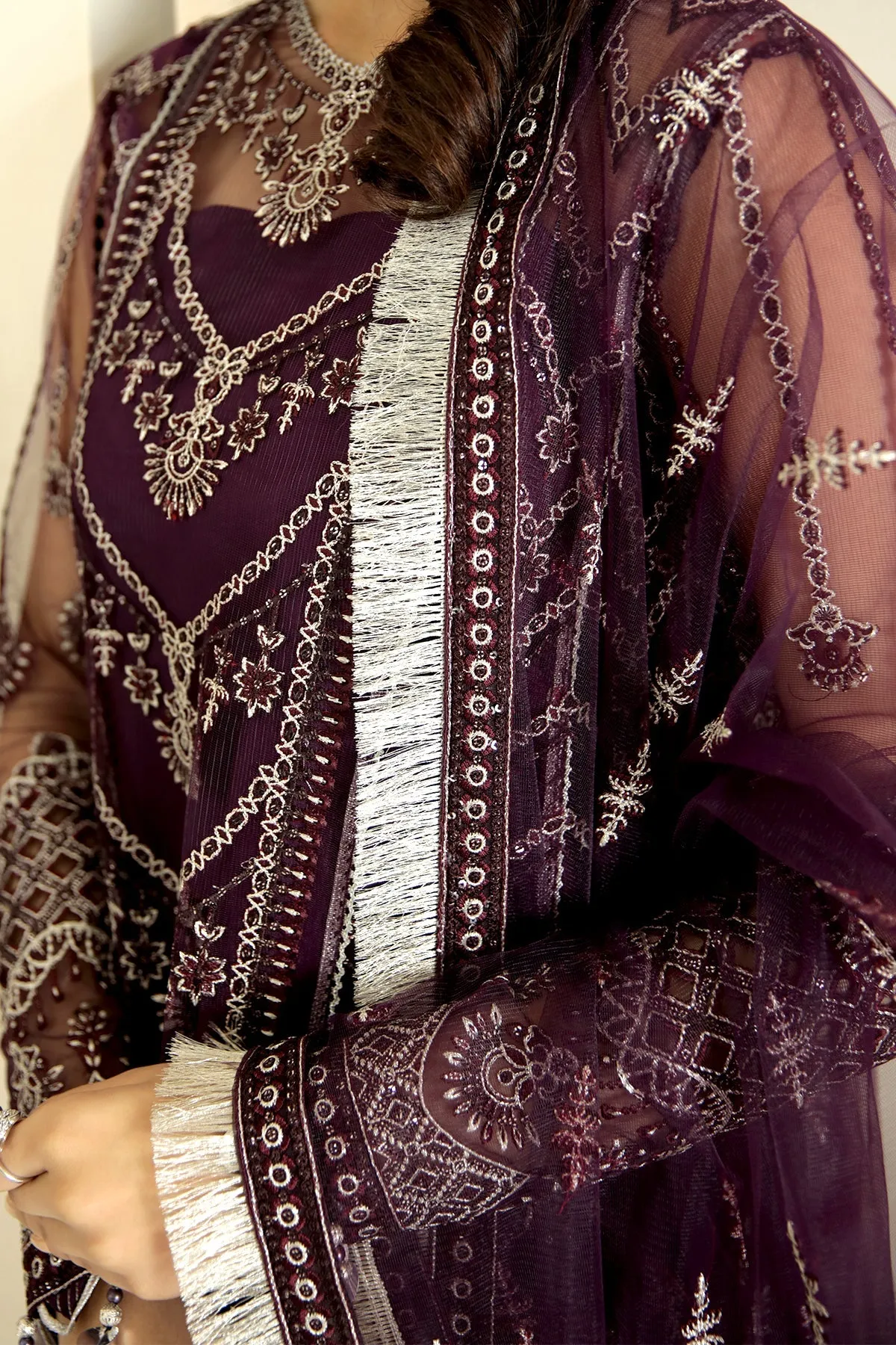 Jazmin Embroidered Chiffon 2022 | FUSION OF DELUXE | PURPLE MELODY