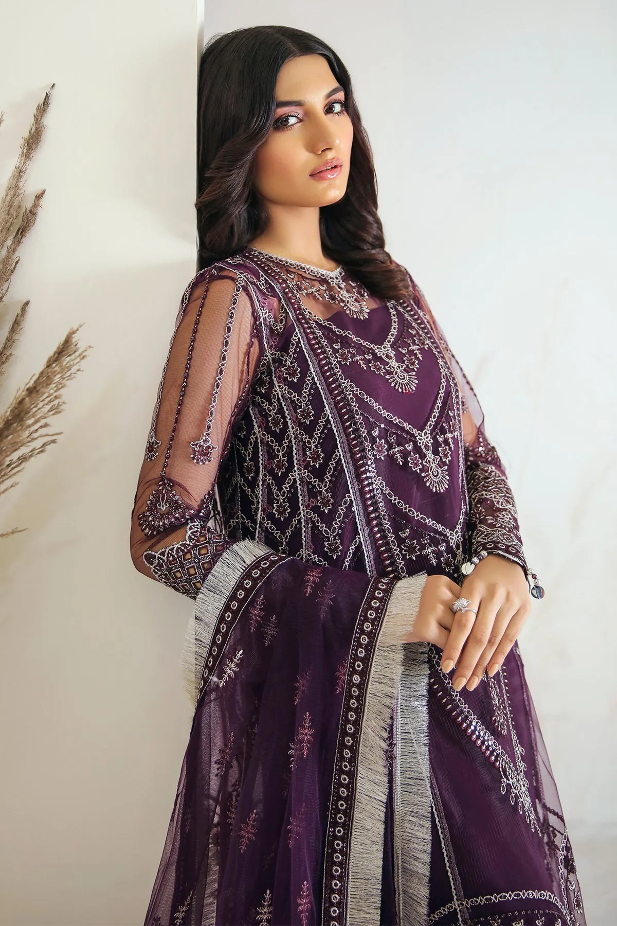 Jazmin Embroidered Chiffon 2022 | FUSION OF DELUXE | PURPLE MELODY