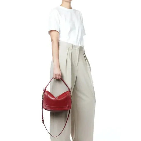 Jerome Dreyfuss Pepito M Leather Handbag in Ruby
