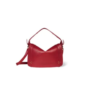 Jerome Dreyfuss Pepito M Leather Handbag in Ruby